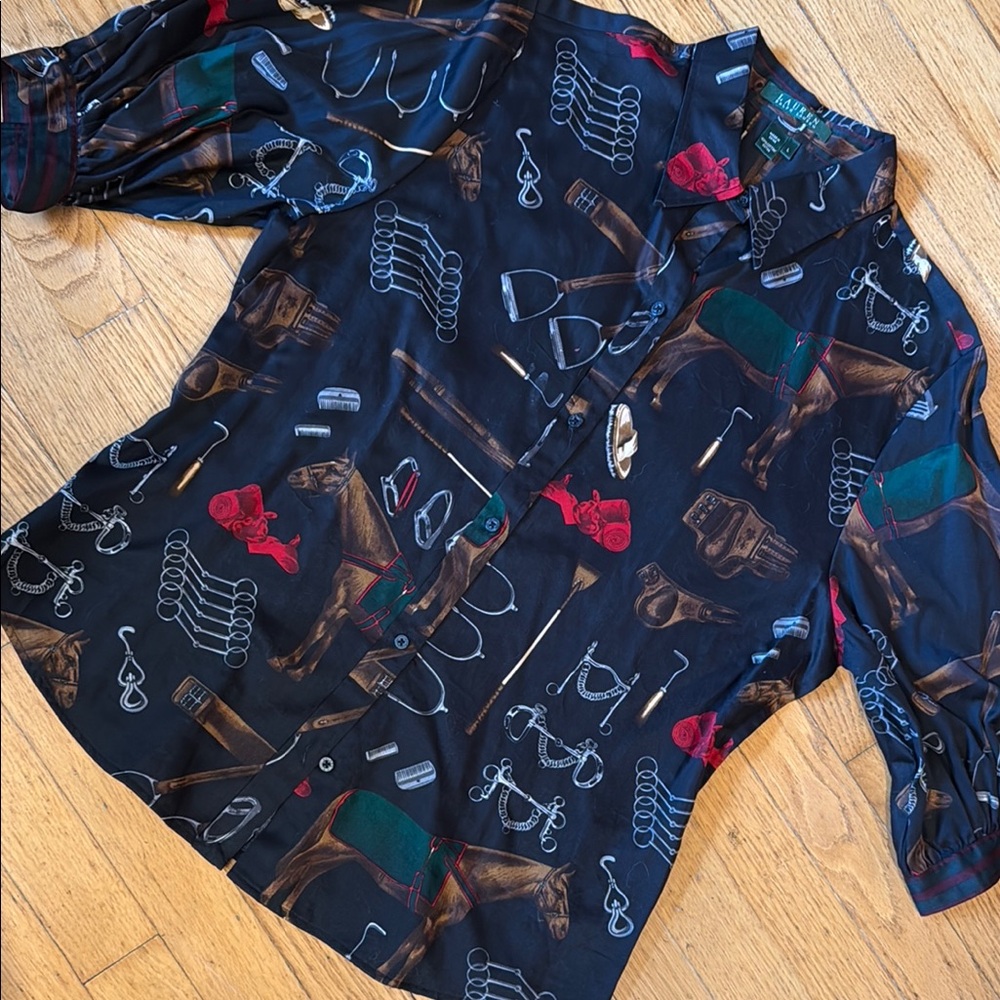 🐴Ralph Lauren Black and Red Casual Button Down Shirt🐴